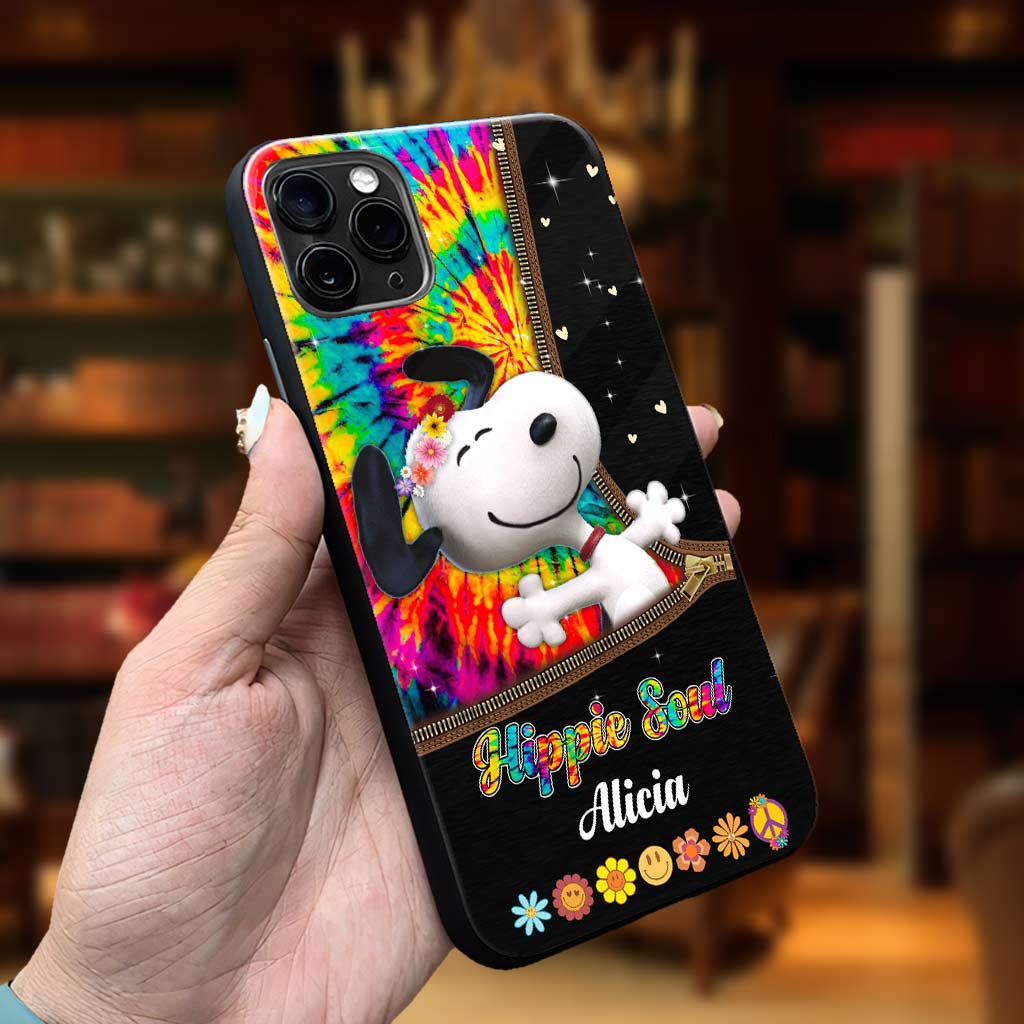 Hippie Soul White Dog - Personalized Phone Case