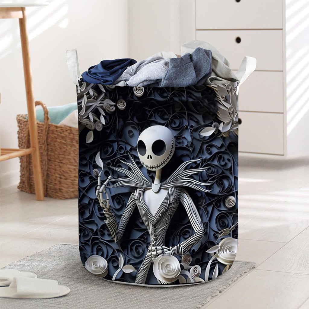 Hello Darkness Nightmare Laundry Basket With 3D Effect Pattern