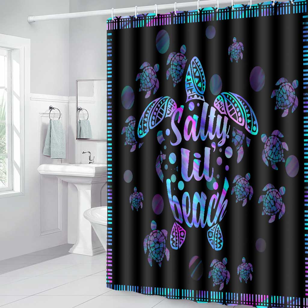 Salty Lil Beach - Turtle Bathroom Curtain & Mats Set