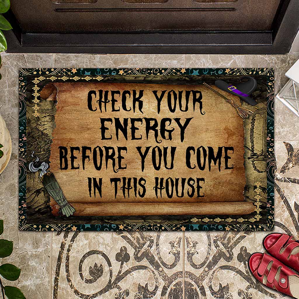 Check Your Energy - Witch Doormat
