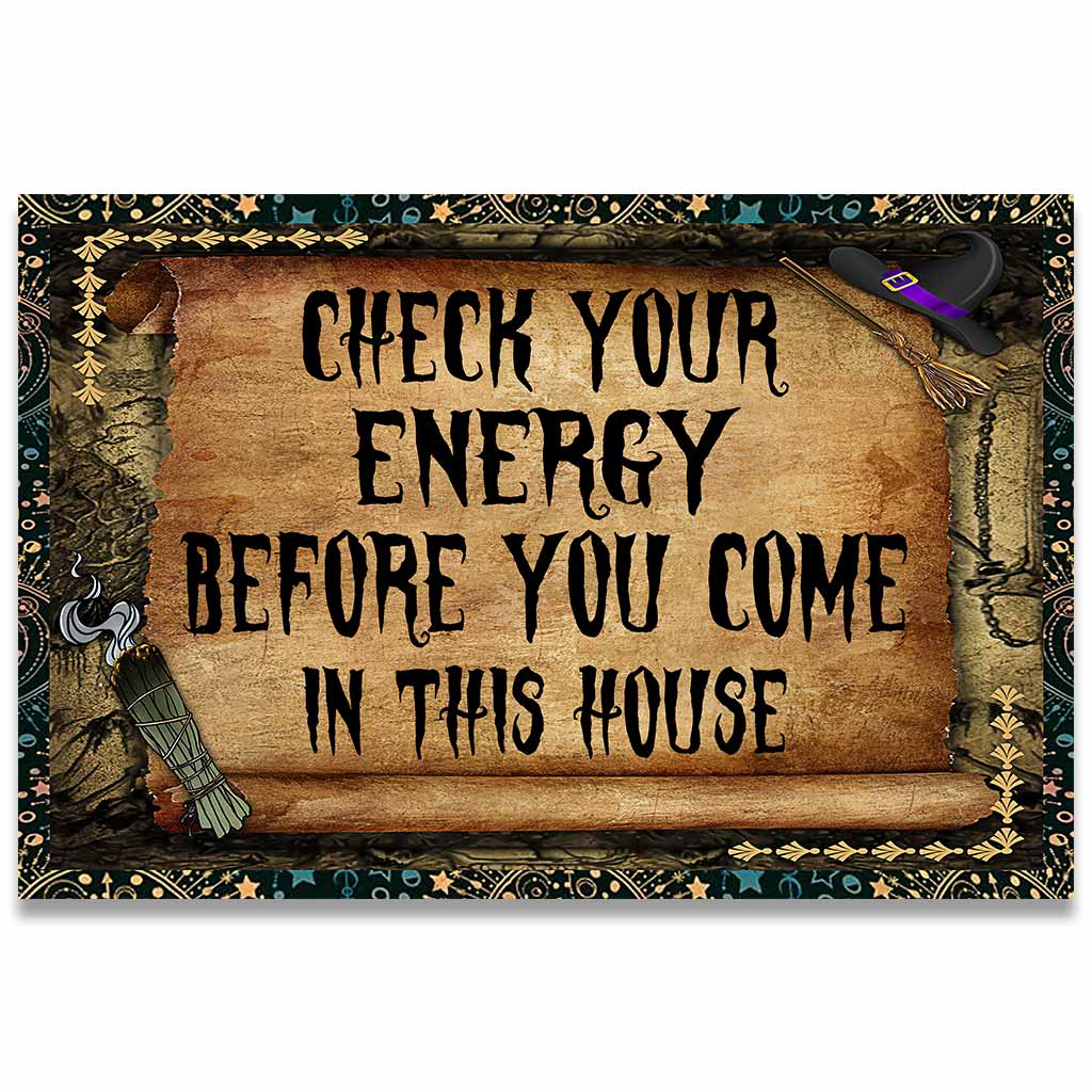 Check Your Energy - Witch Doormat