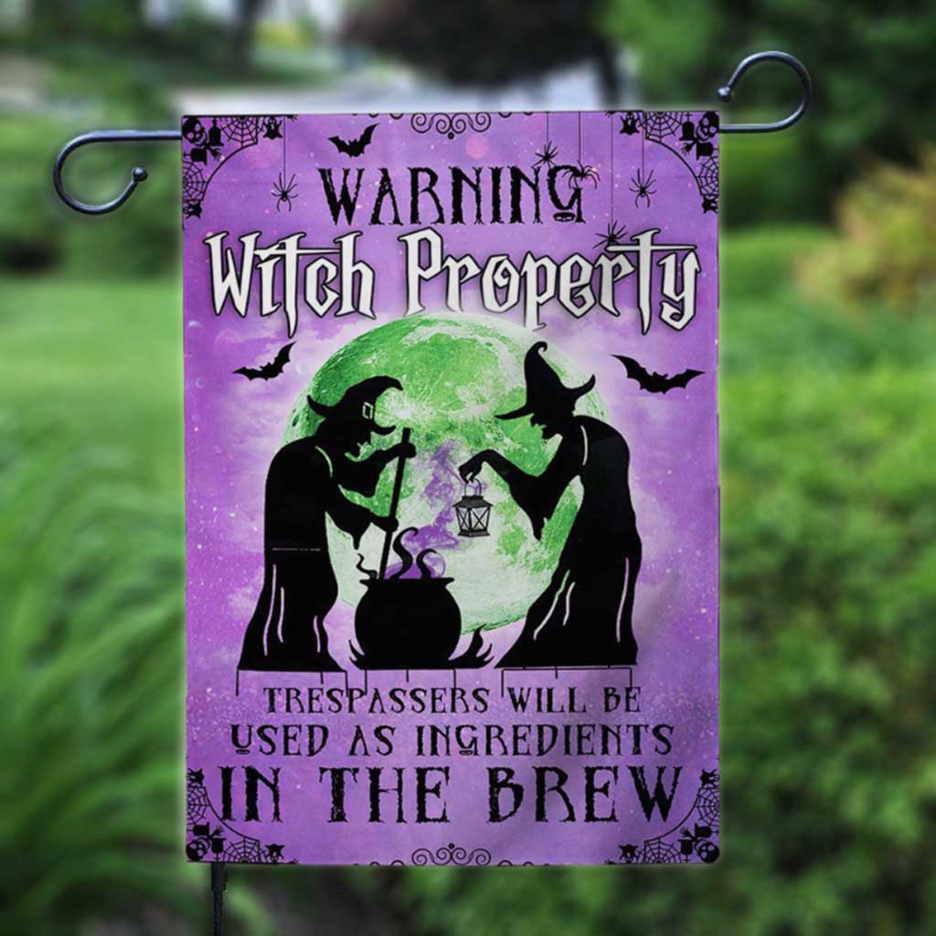 Warning Witch Property Garden Flag 082021