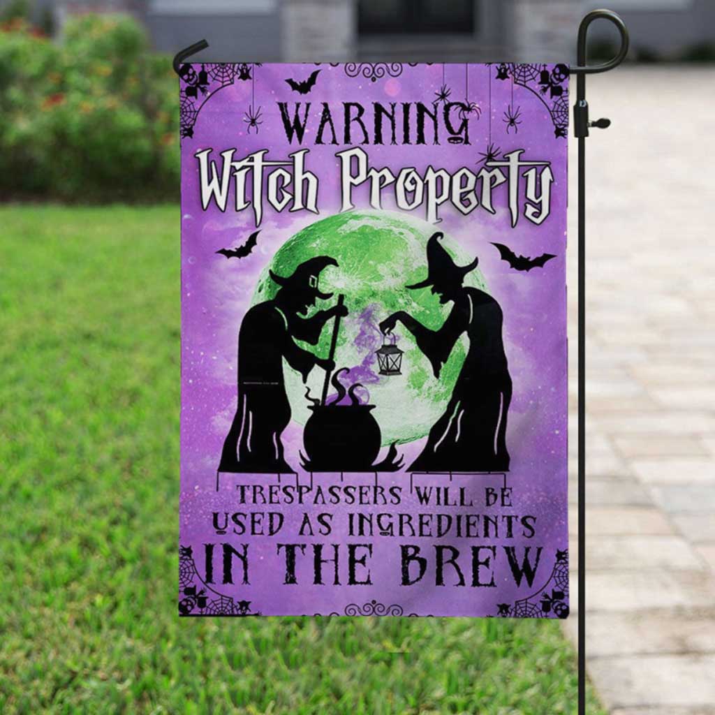 Warning Witch Property Garden Flag 082021