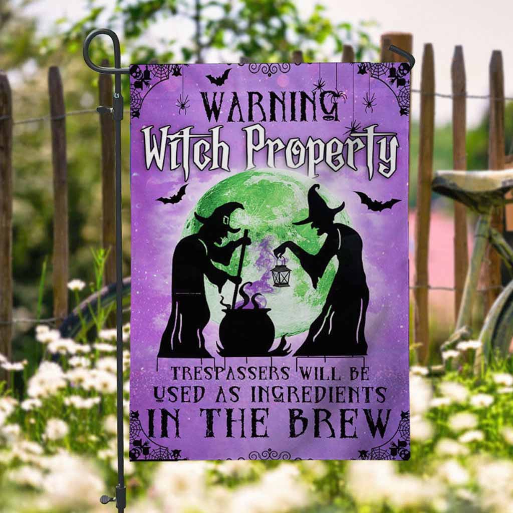 Warning Witch Property Garden Flag 082021