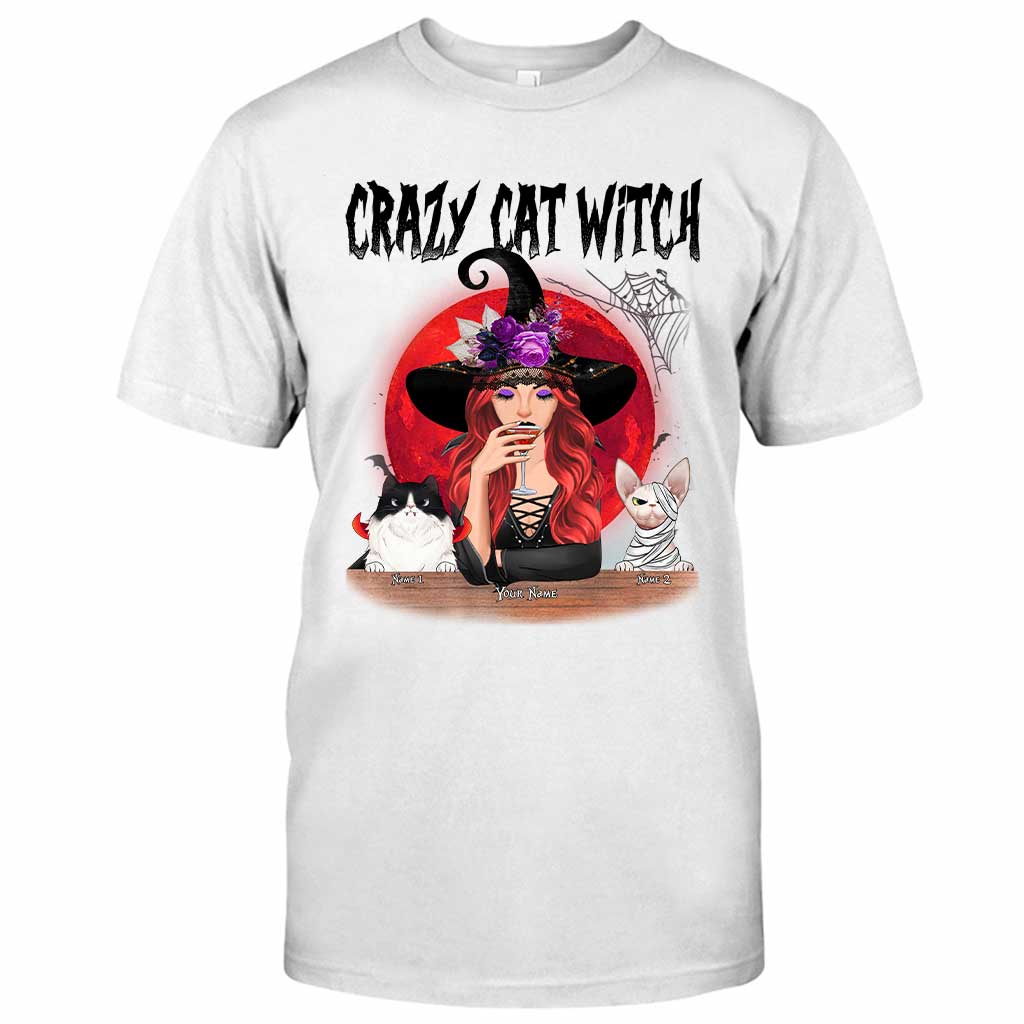 Crazy Cat Witch Personalized T-shirt And Hoodie 082021