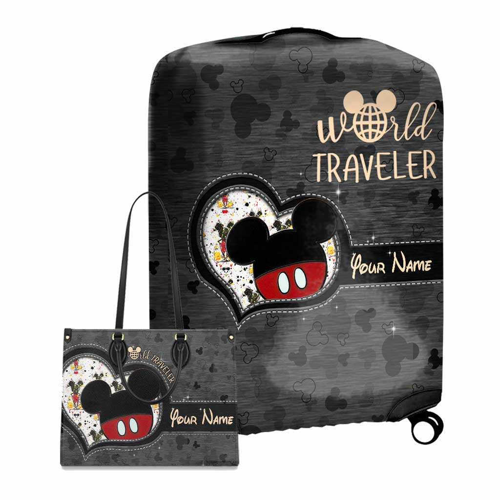 World Traveler Magic Mouse Ears - Personalized Mouse Leather Handbag & Luggage Cover