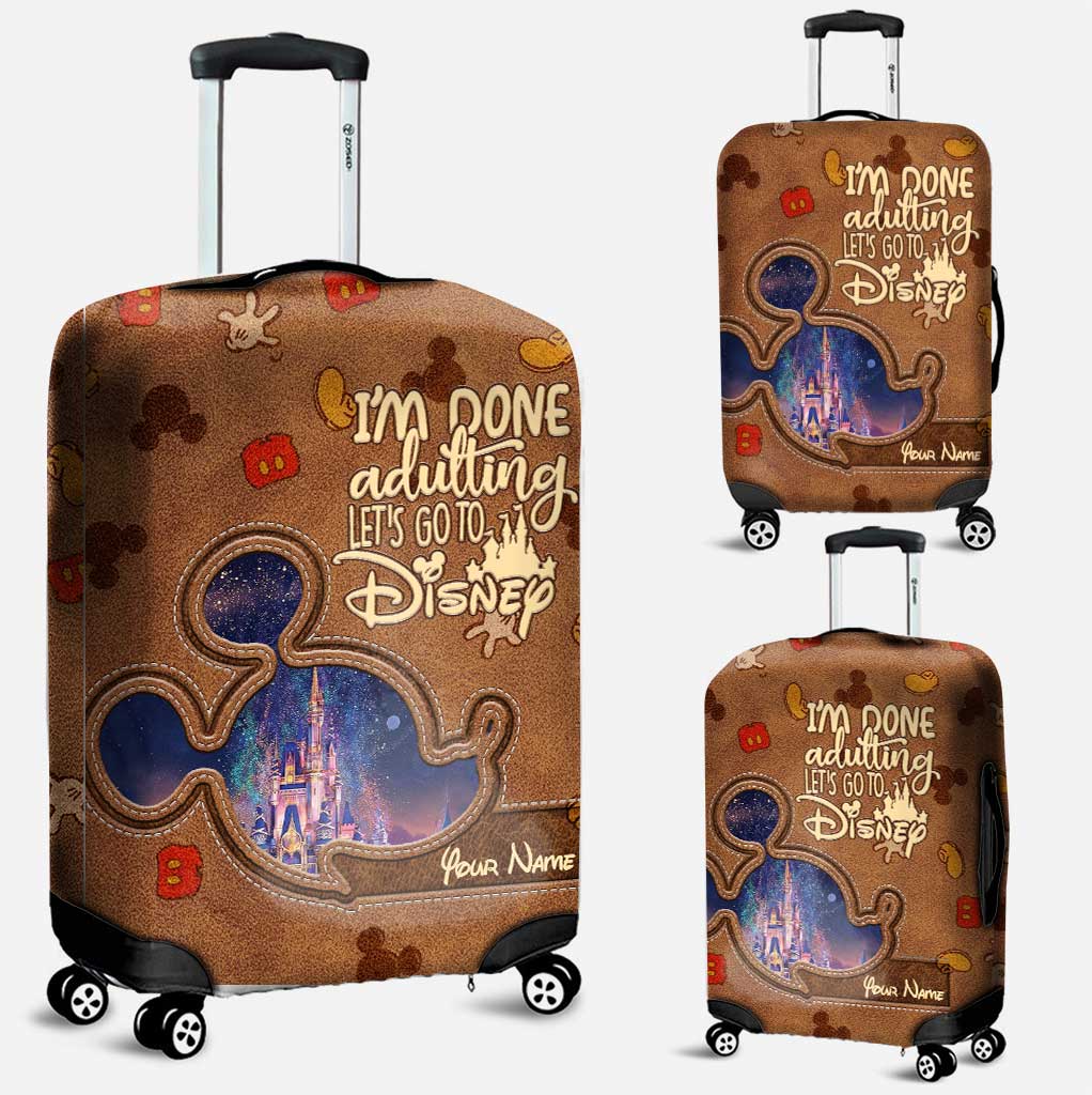 I'm Done Adulting Magic Mouse Ears - Personalized Mouse Leather Handbag & Luggage Cover