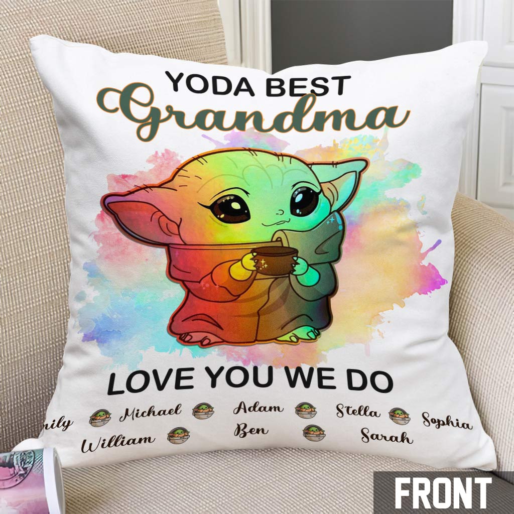 Best Grandma - Personalized The Force Throw Pillow