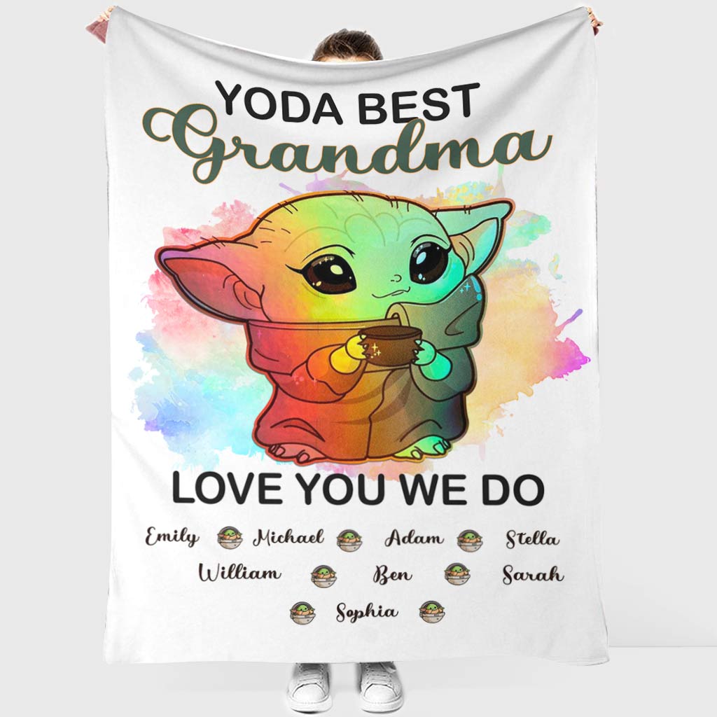 Best Grandma - Personalized The Force Blanket