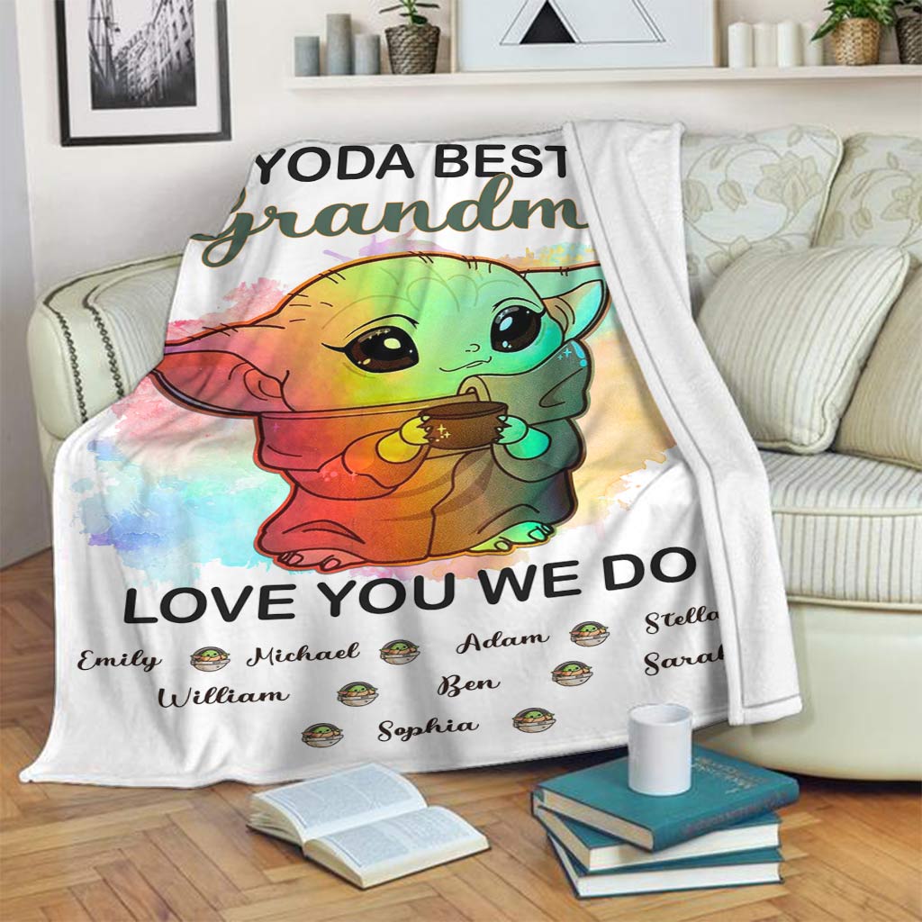 Best Grandma - Personalized The Force Blanket