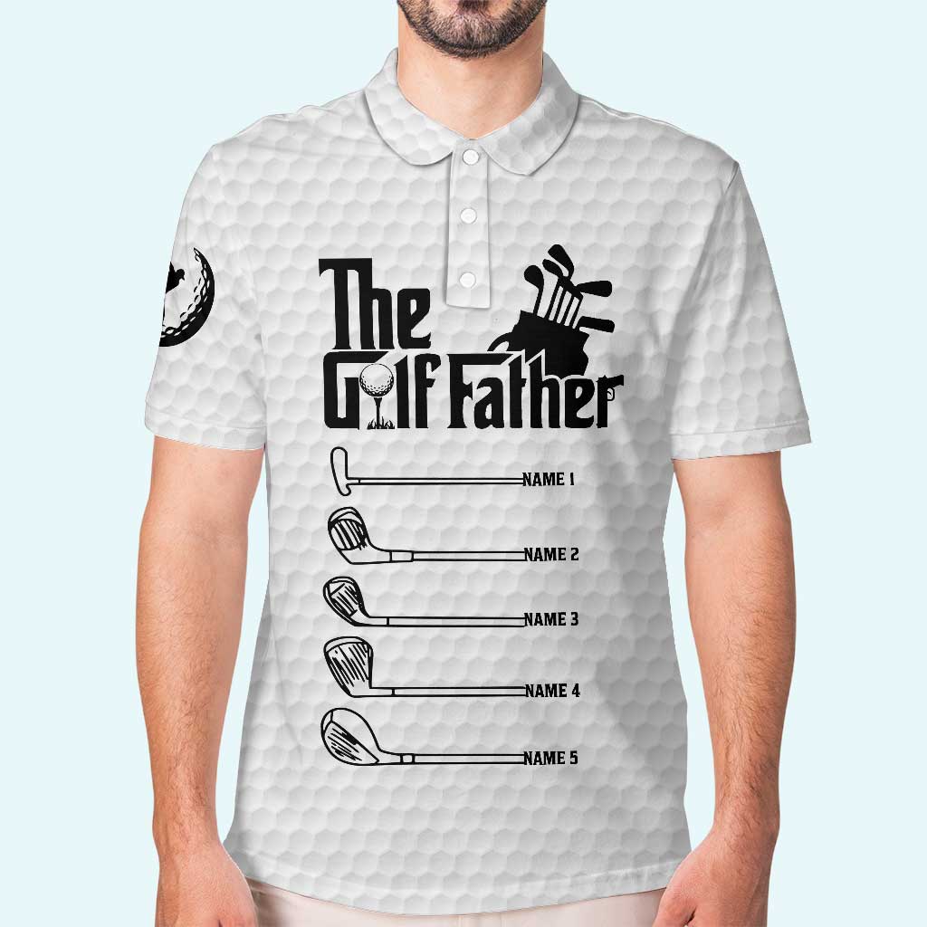 The Golf Father Grandfather - Personalized Father's Day Polo Shirt