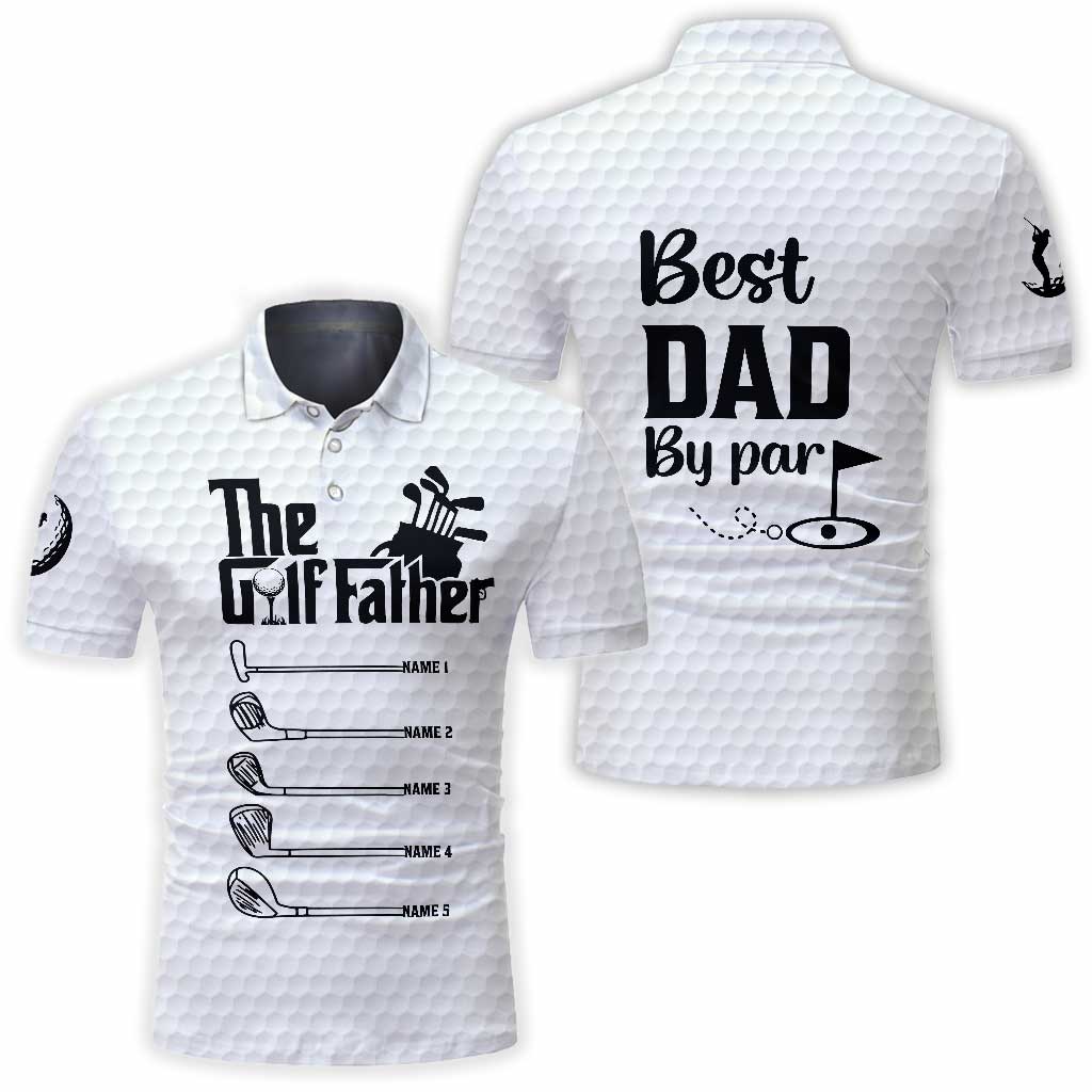 The Golf Father Grandfather - Personalized Father's Day Polo Shirt