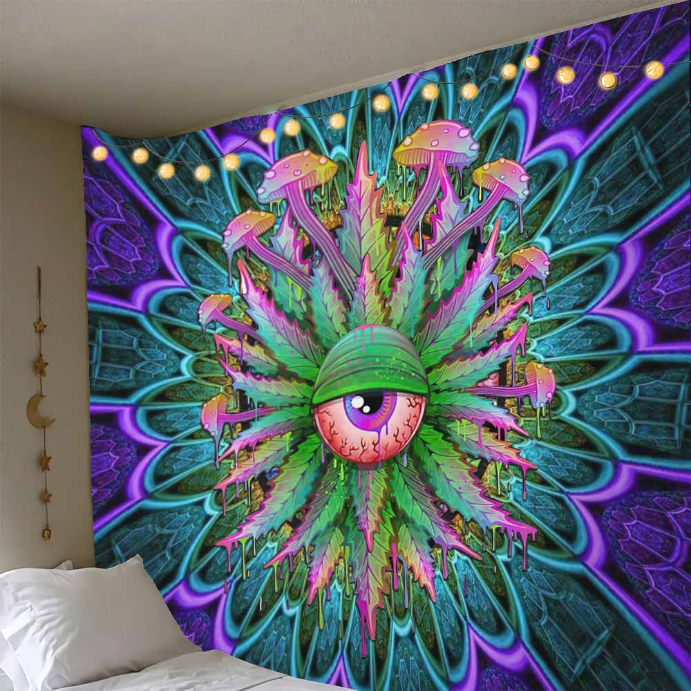 Magic Leaf Magic Eye - Weed Wall Tapestry