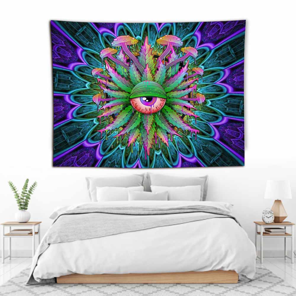 Magic Leaf Magic Eye - Weed Wall Tapestry