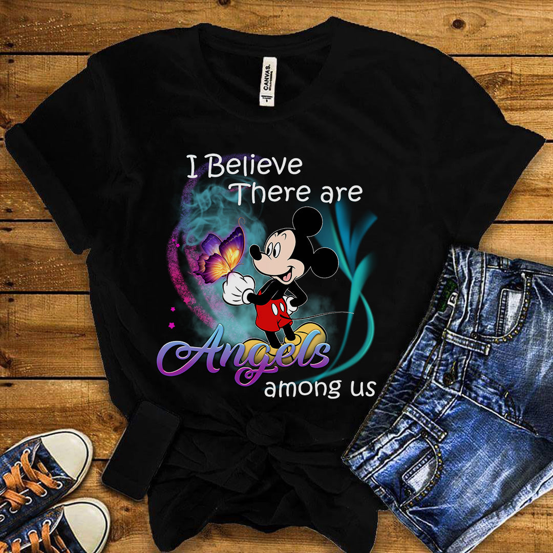 I Believe There Are Angels Among Us Mouse T-shirt and Hoodie