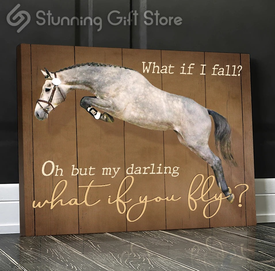 What If You Fly Horse Canvas and Poster 0823