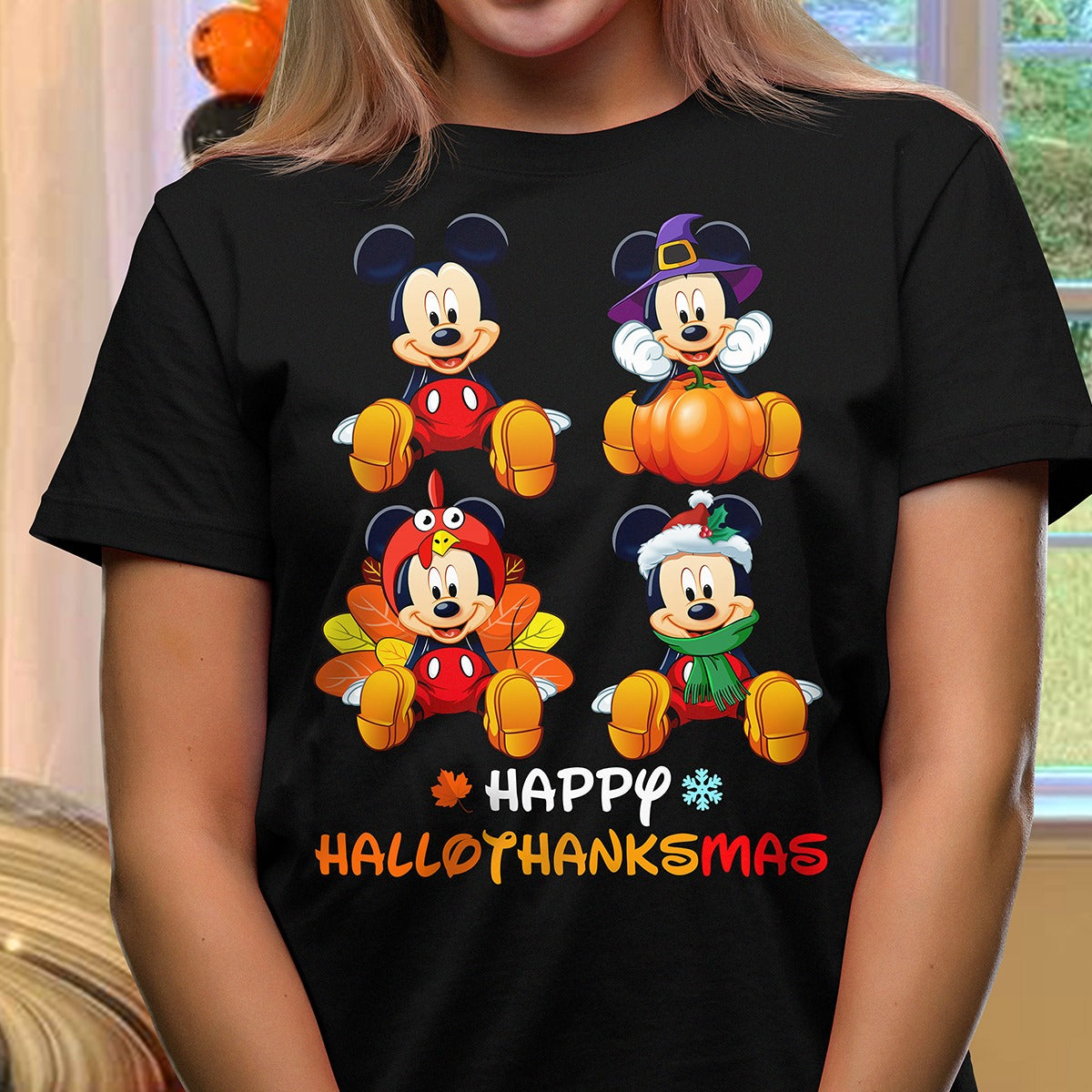 Happy Hallothanksmas Mouse T-shirt and Hoodie 0823