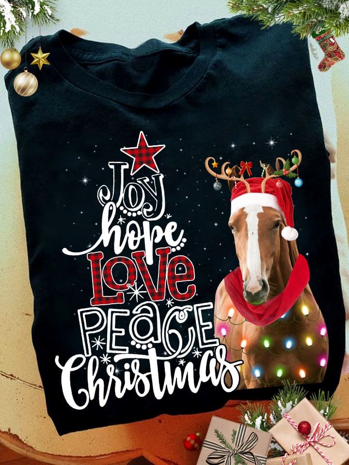 Joy Love Peace Horse T-shirt and Hoodie 0823