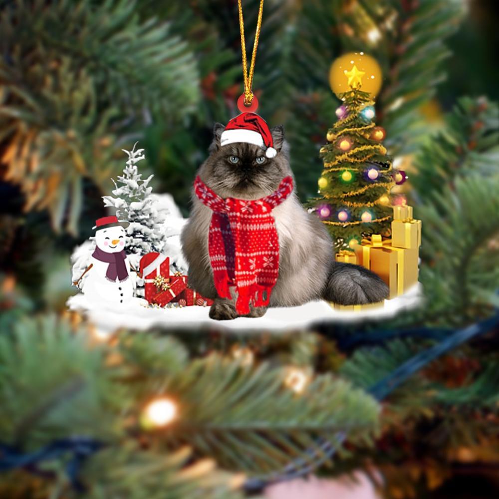 Himalayan Cat Pine Tree - Cat Ornament (Printed On Both Sides) 1022