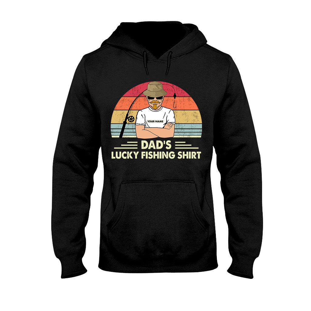 Dad's Lucky Shirt - Personalized Father's Day Fishing T-shirt and Hoodie