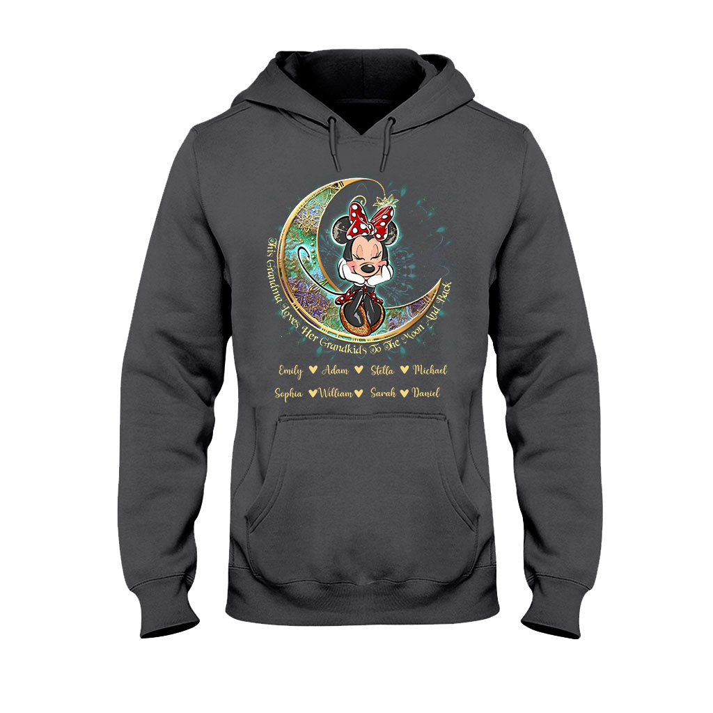 This Grandma Loves Her Grandkids To The Moon And Back - Personalized Mouse T-shirt and Hoodie