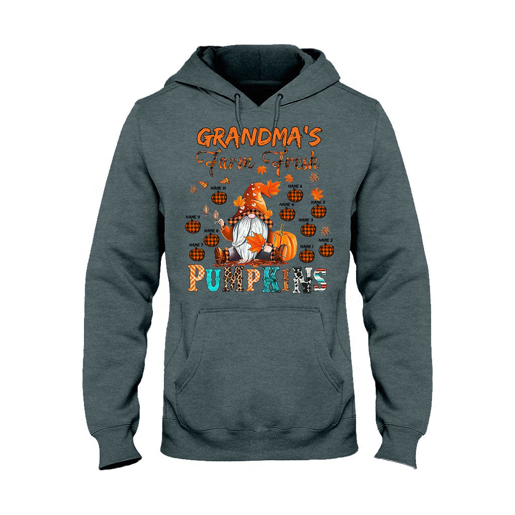 Grandma's Farm Fresh Pumpkin - Personalized Fall Grandma T-shirt And Hoodie