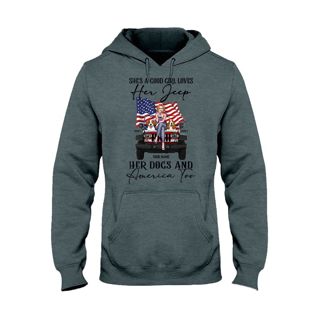 She's A Good Girl Loves Her Jp - Personalized Independence Day Car T-shirt and Hoodie