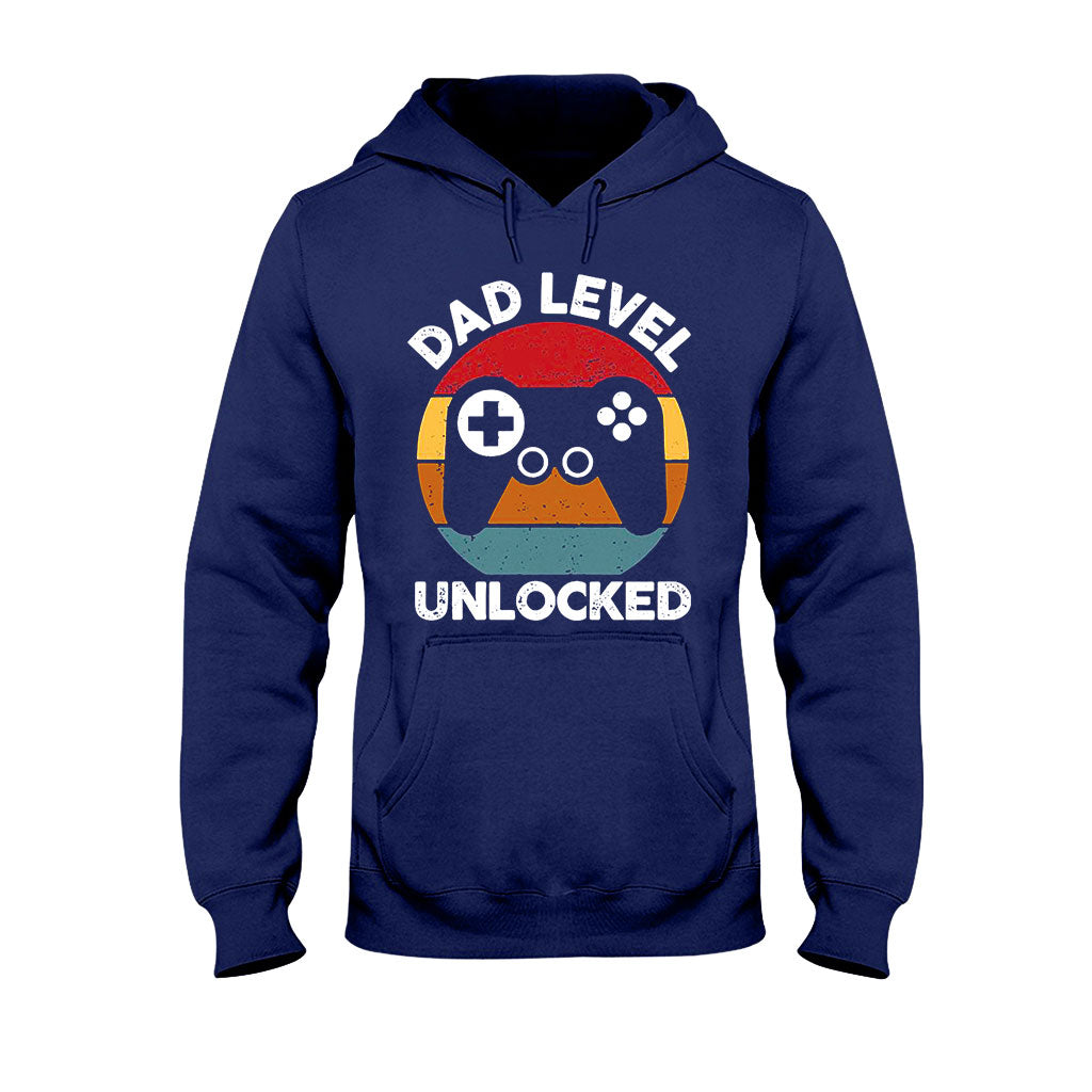 Dad Level Unlocked Funny Gaming - Father T-shirt And Hoodie 092021