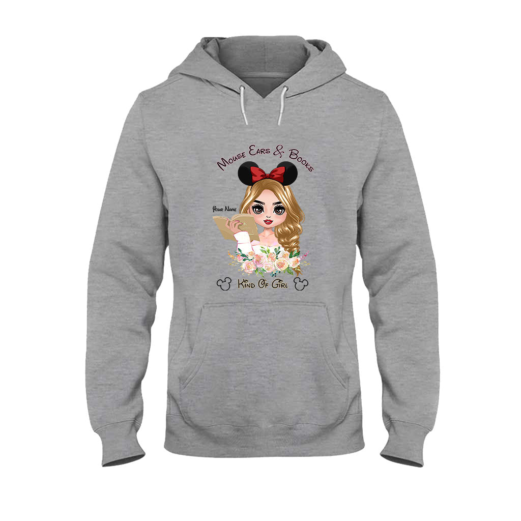 Mouse Ears And Book Kind Of Girl - Personalized T-shirt and Hoodie