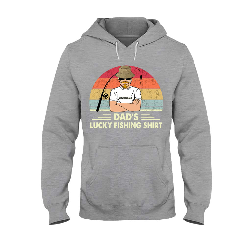 Dad's Lucky Shirt - Personalized Father's Day Fishing T-shirt and Hoodie