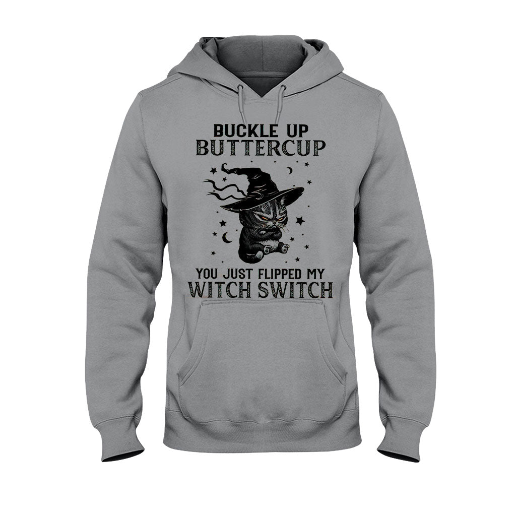 Black Cat Witch Funny Halloween T-shirt And Hoodie 082021