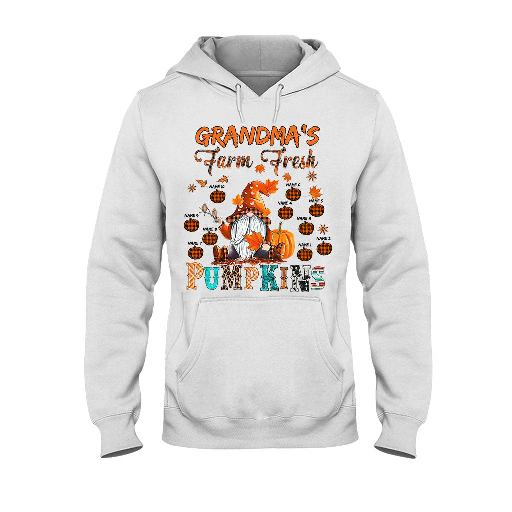 Grandma's Farm Fresh Pumpkin - Personalized Fall Grandma T-shirt And Hoodie