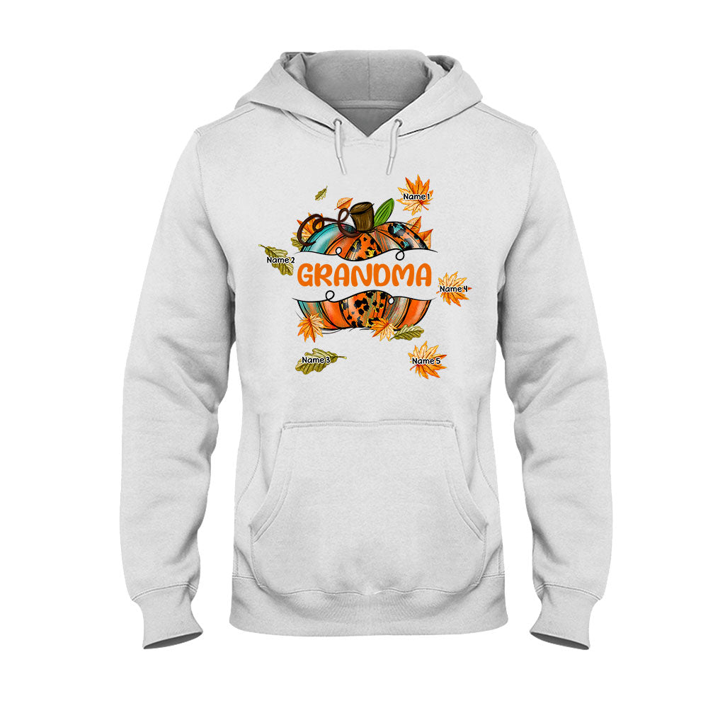 Grandma - Personalized Fall Grandma T-shirt and Hoodie