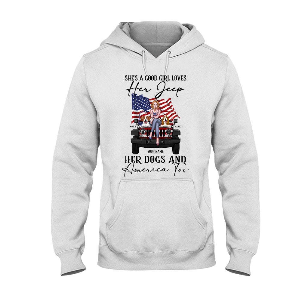 She's A Good Girl Loves Her Jp - Personalized Independence Day Car T-shirt and Hoodie