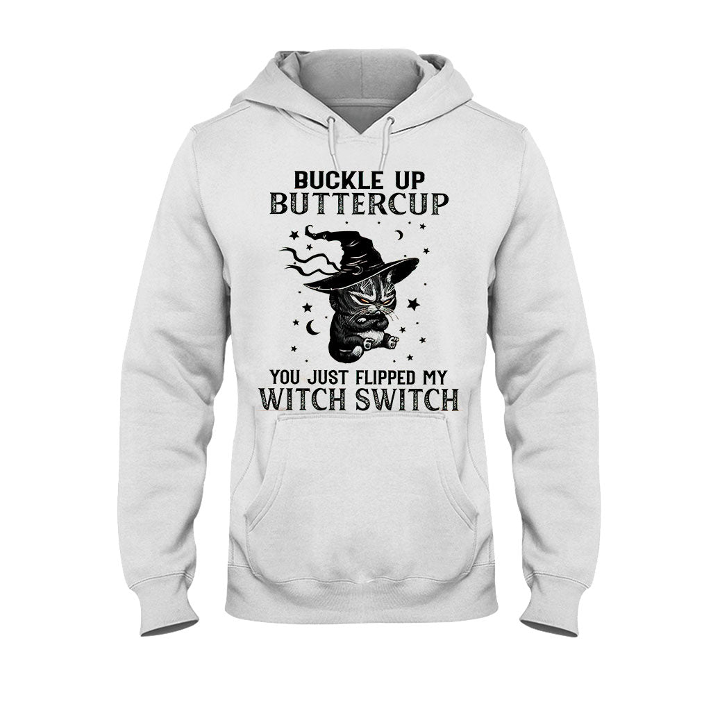 Black Cat Witch Funny Halloween T-shirt And Hoodie 082021