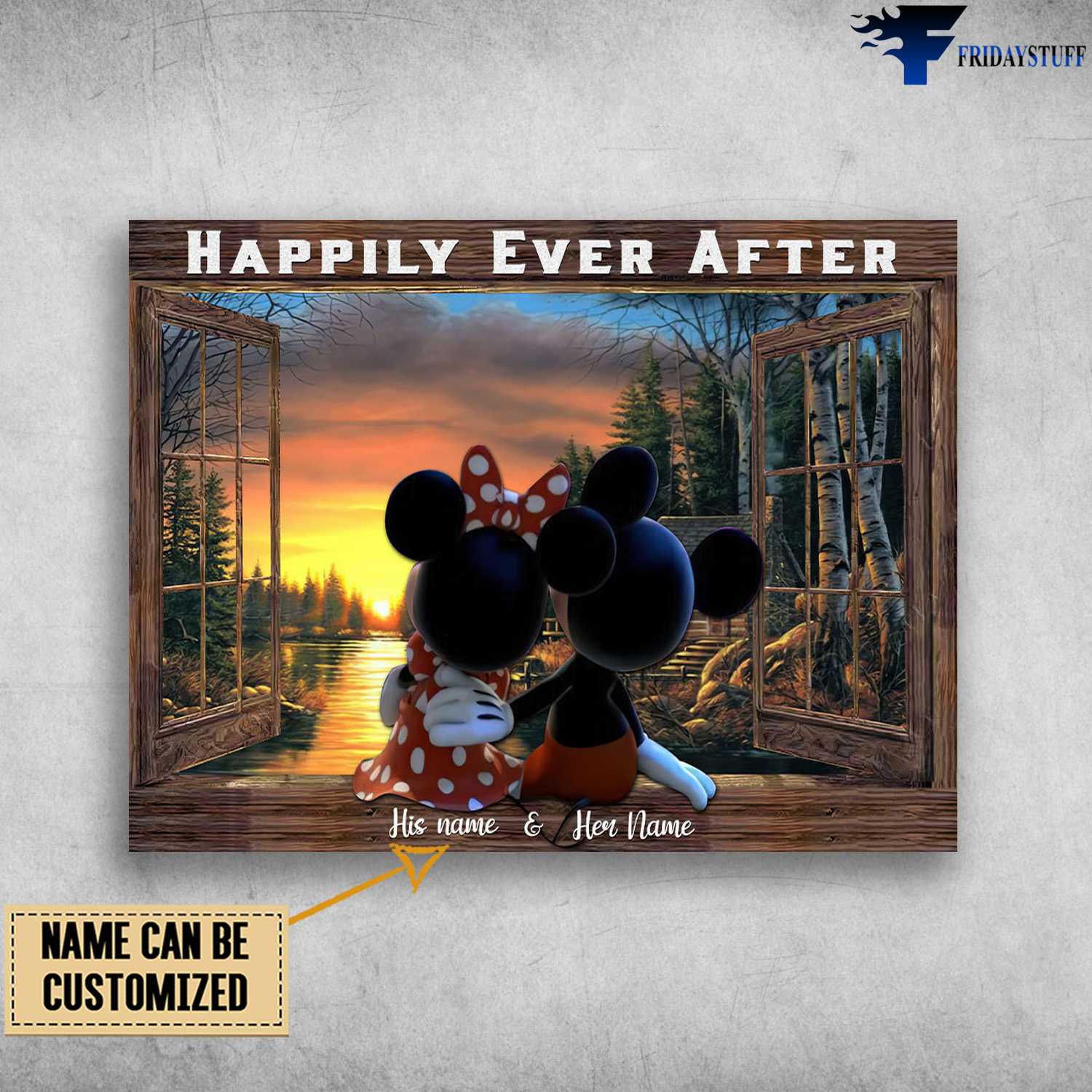 Happily Ever After - Personalized Mouse Canvas and Poster 0823