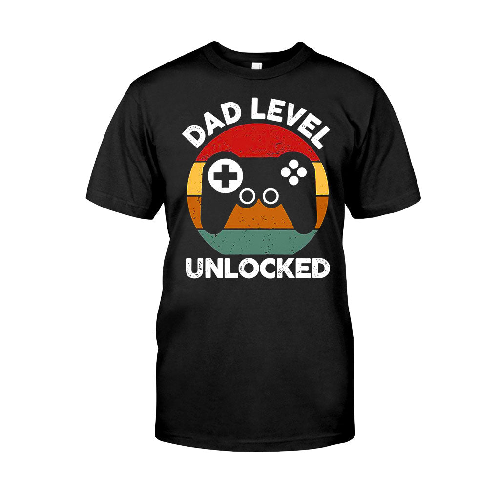 Dad Level Unlocked Funny Gaming - Father T-shirt And Hoodie 092021