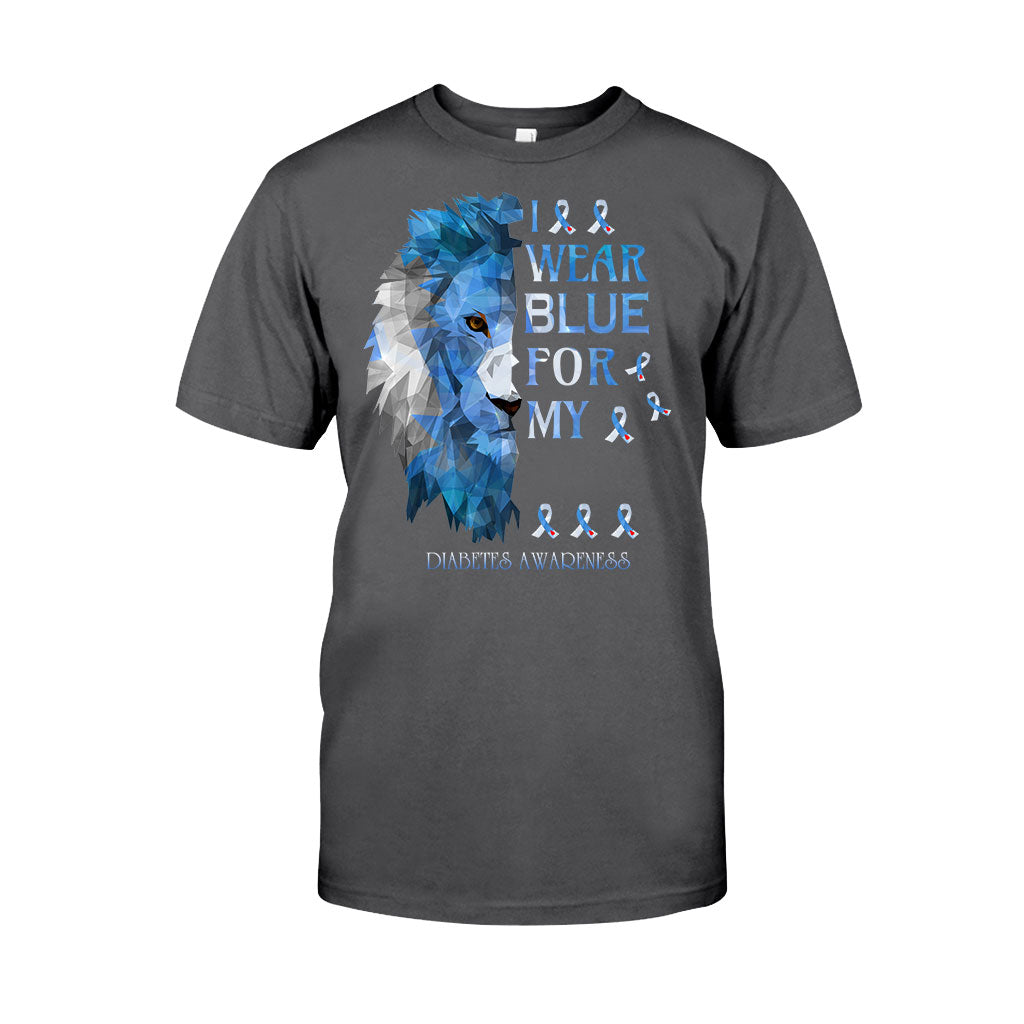 I Wear Blue For My Father - Diabetes Awareness Personalized T-shirt And Hoodie