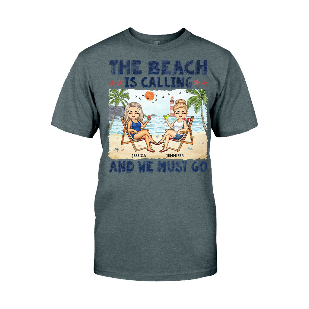 The Beach Is Calling And We Must Go Best Friends - Personalized Bestie T-shirt and Hoodie