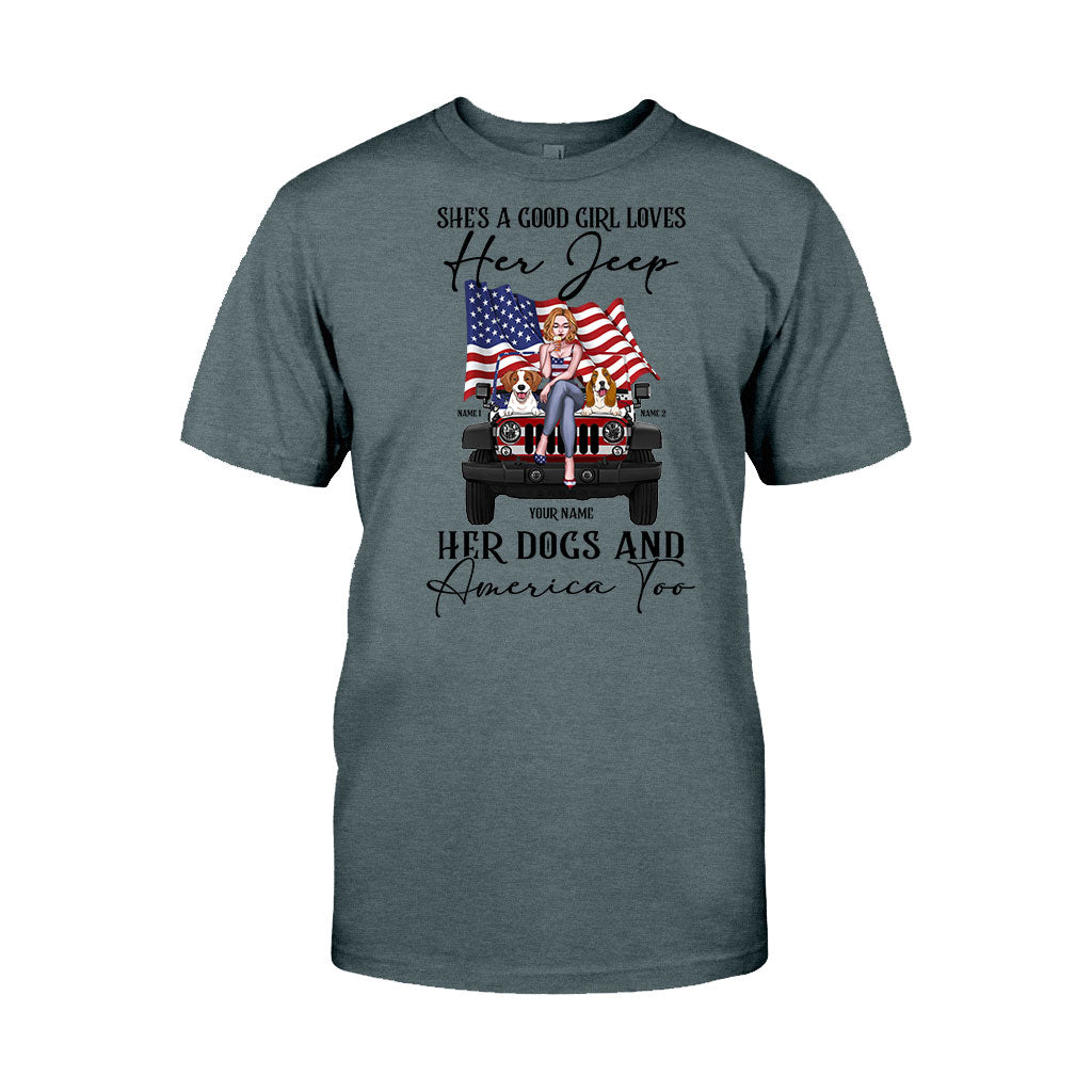 She's A Good Girl Loves Her Jp - Personalized Independence Day Car T-shirt and Hoodie