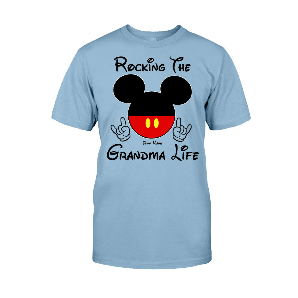 Rocking The Grandma Life - Personalized Mother's Day Mouse T-shirt and Hoodie