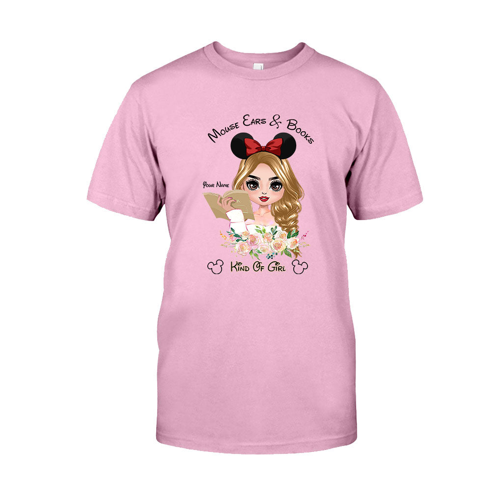 Mouse Ears And Book Kind Of Girl - Personalized T-shirt and Hoodie