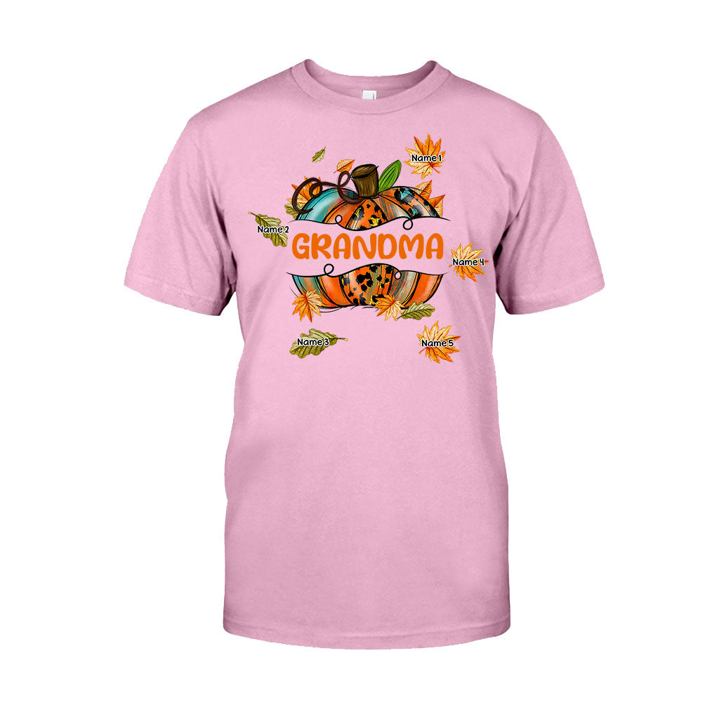 Grandma - Personalized Fall Grandma T-shirt and Hoodie