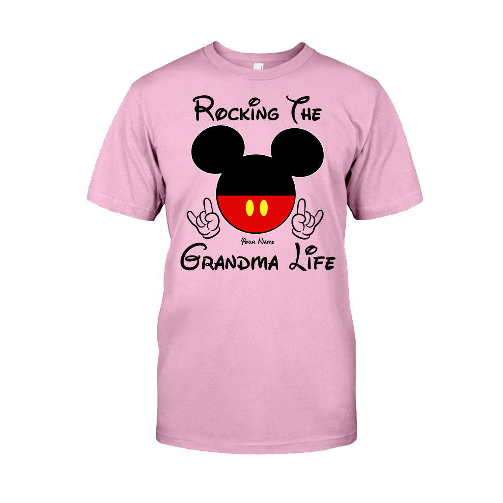 Rocking The Grandma Life - Personalized Mother's Day Mouse T-shirt and Hoodie