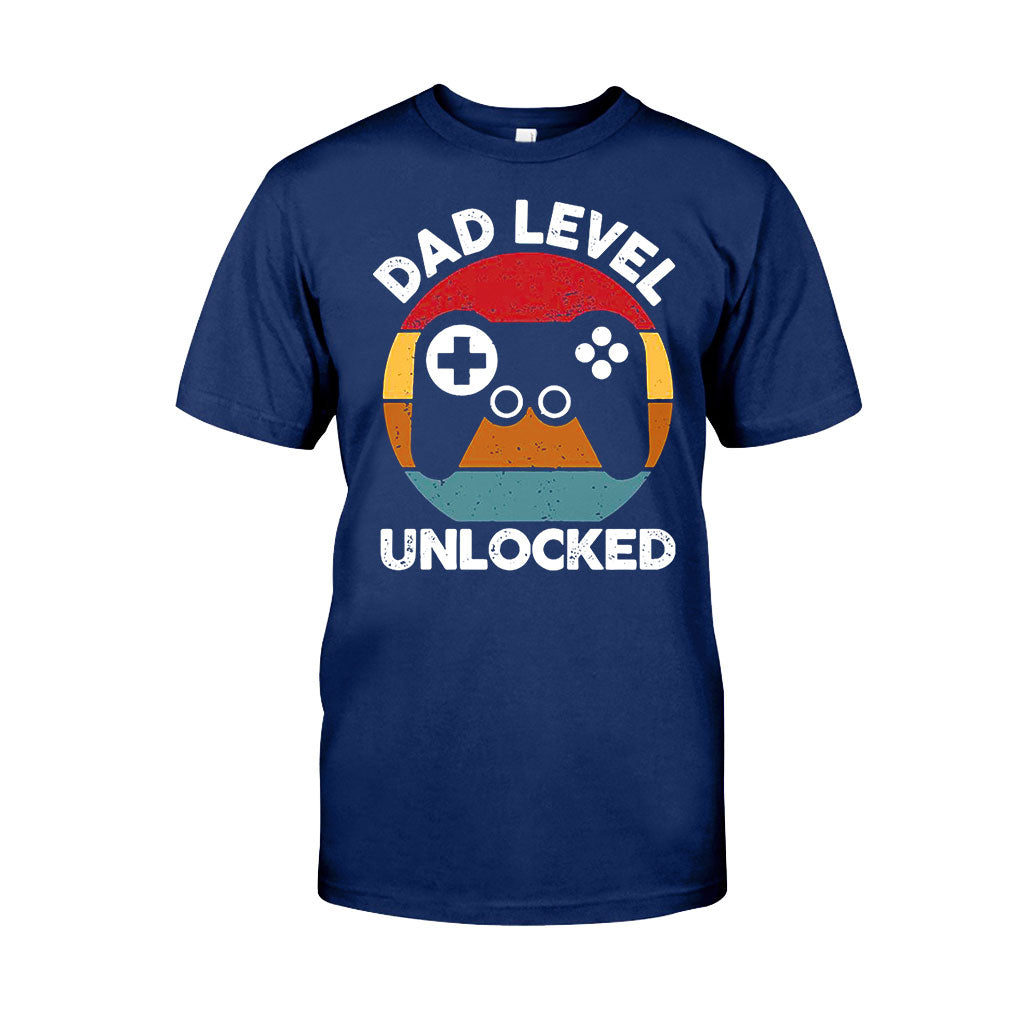 Dad Level Unlocked Funny Gaming - Father T-shirt And Hoodie 092021