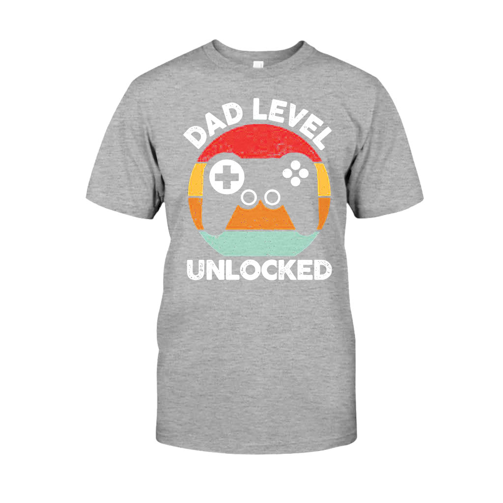 Dad Level Unlocked Funny Gaming - Father T-shirt And Hoodie 092021