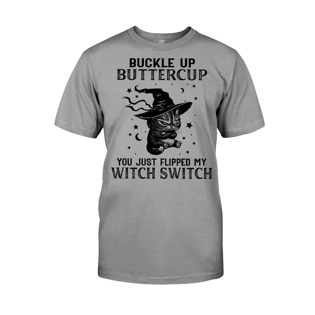 Black Cat Witch Funny Halloween T-shirt And Hoodie 082021