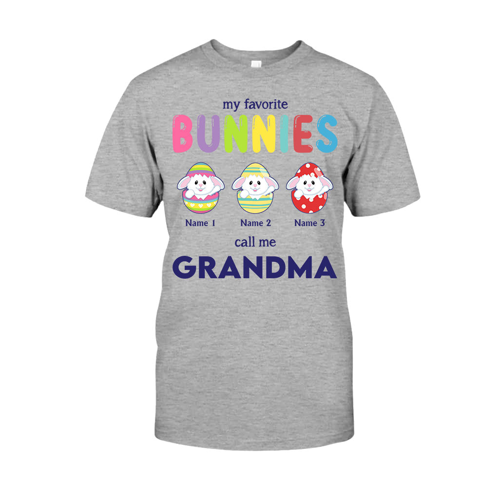 My Favorite Bunnies Call Me Grandma - Personalized Mother's Day Easter T-shirt and Hoodie