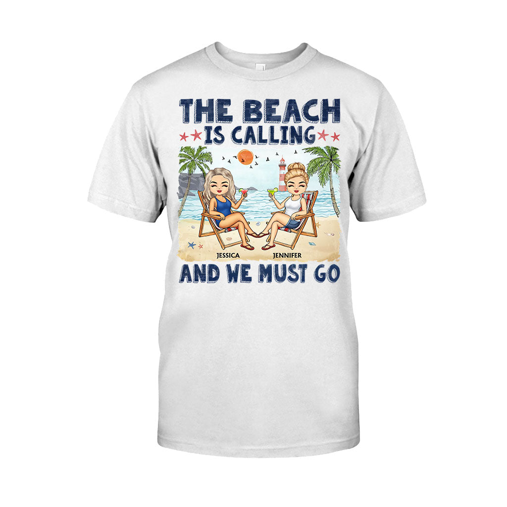 The Beach Is Calling And We Must Go Best Friends - Personalized Bestie T-shirt and Hoodie