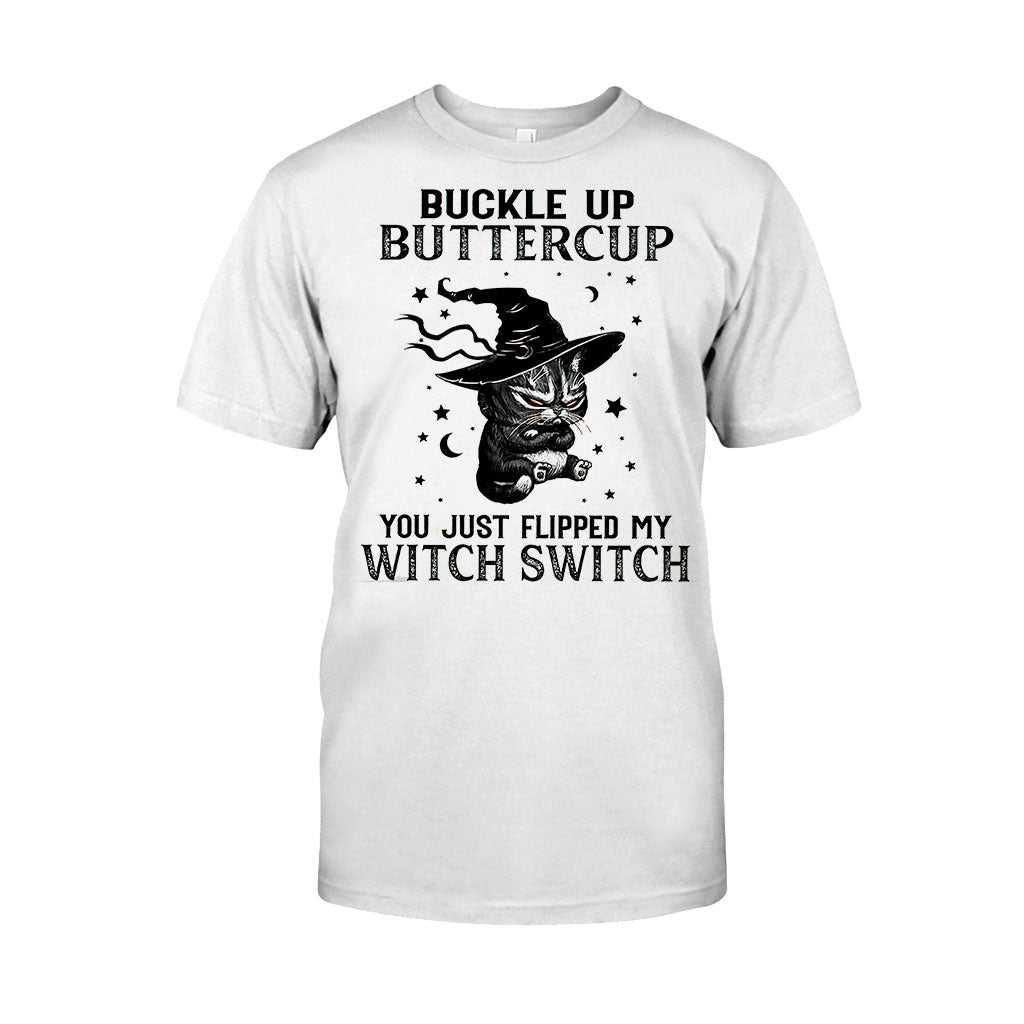 Black Cat Witch Funny Halloween T-shirt And Hoodie 082021